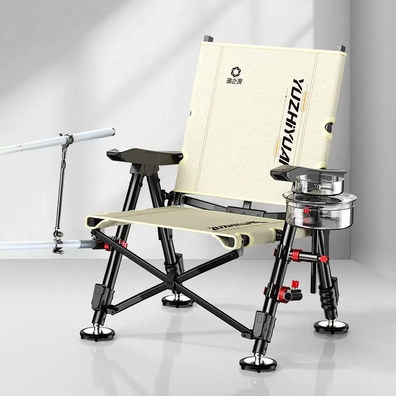 

Yuzhiyuan Stainless Steel Foldable Fishing Chair New Reclining Portable Multifunctional European Style