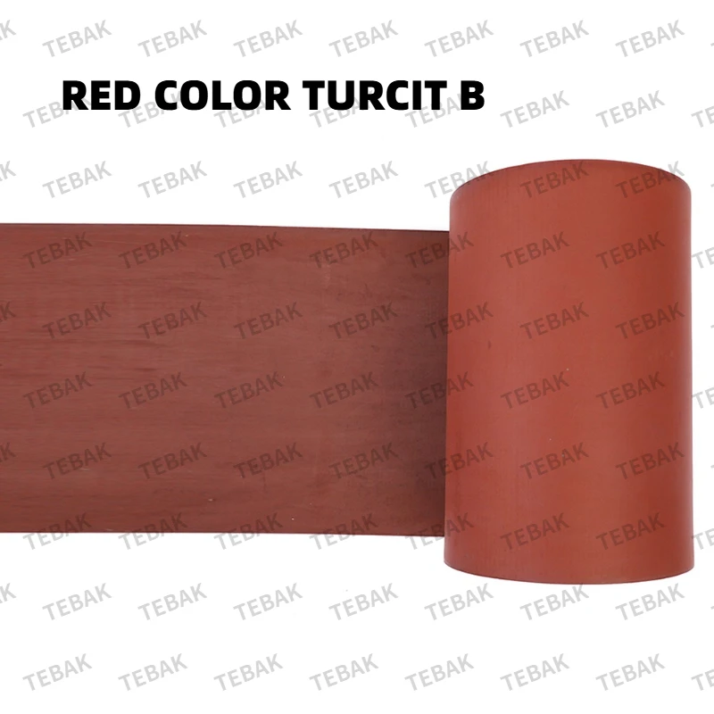 RED color TURCIT B CNC PTFE Replacement Slideway 0.8/1.0/1.2/1.5/2.0/2.5/3.2mm Thickness 100/200/300mm Width for CNC Machine