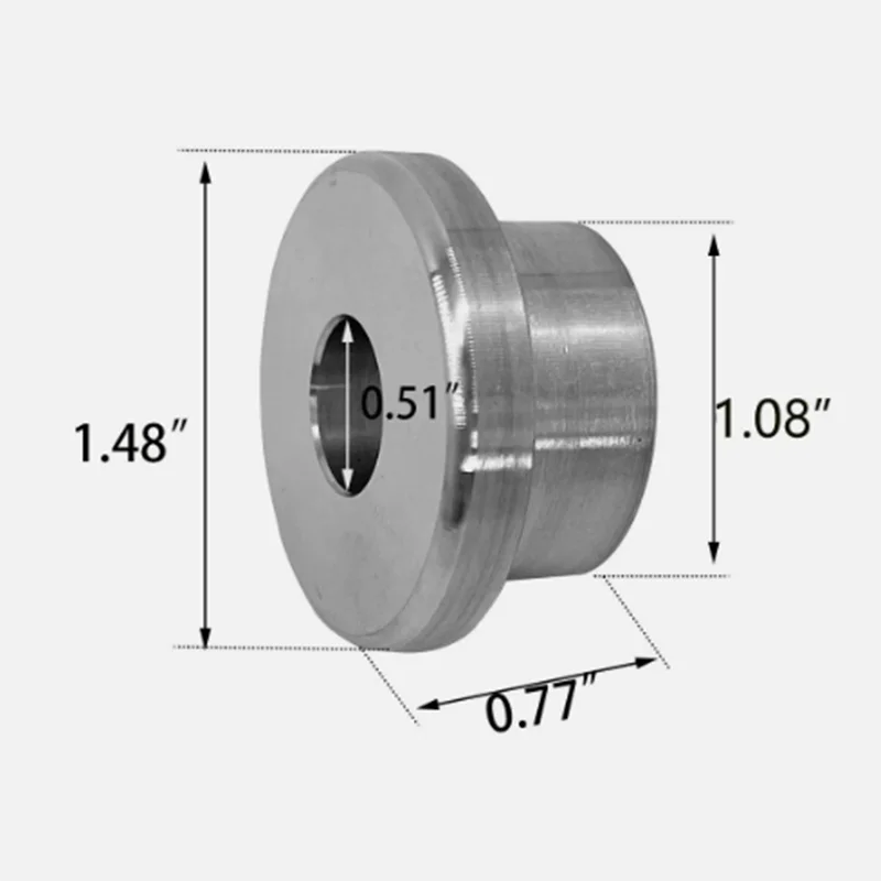 Bild 6: YUNTANMT Chrom CNC Solid Billet Lenker-Riser-Buchsen, kompatibel mit Harley Softail Dyna Sportster 1984–2016