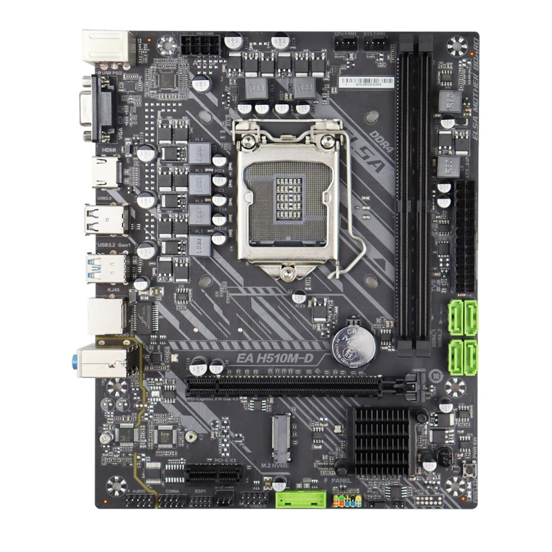 Zillion-H510 ATX Motherboard, Soquete LGA 1200, Suporte DDR4, 10 ou 11ª Geração, Intel Pentium Core, CPU Celeron para PC Gaming, Novíssimo