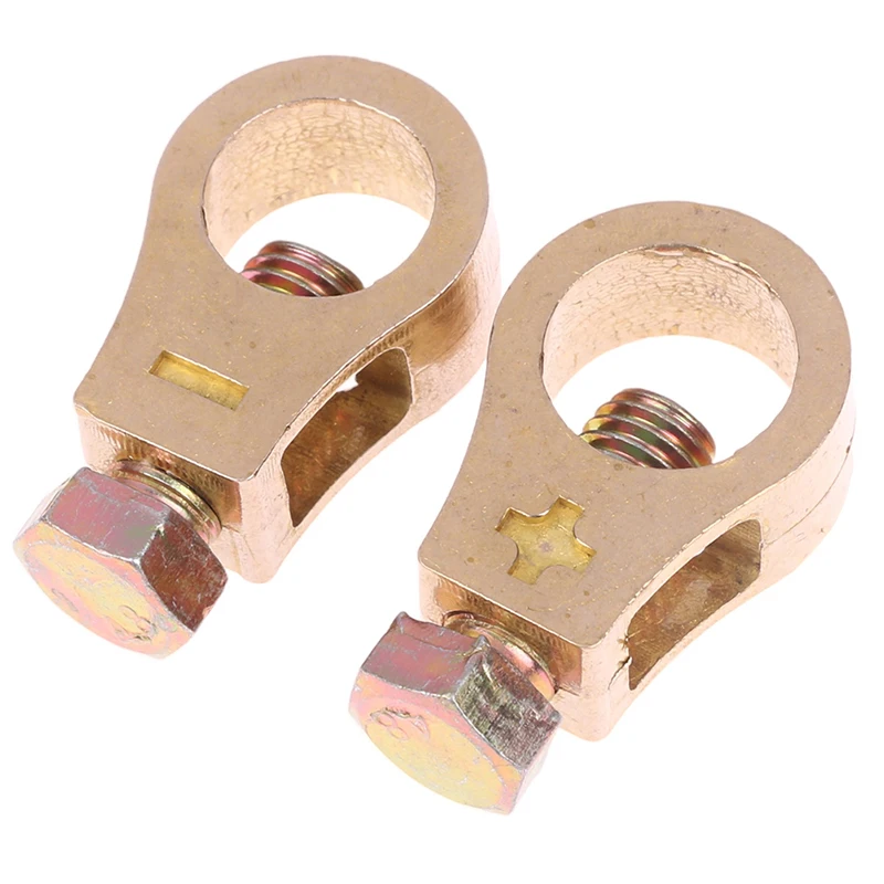 

Copper Car Battery Terminal Wire Cable Clamp Top Quick Post Terminal Positive Negative Electric Connector Clamps Auto Accessorie