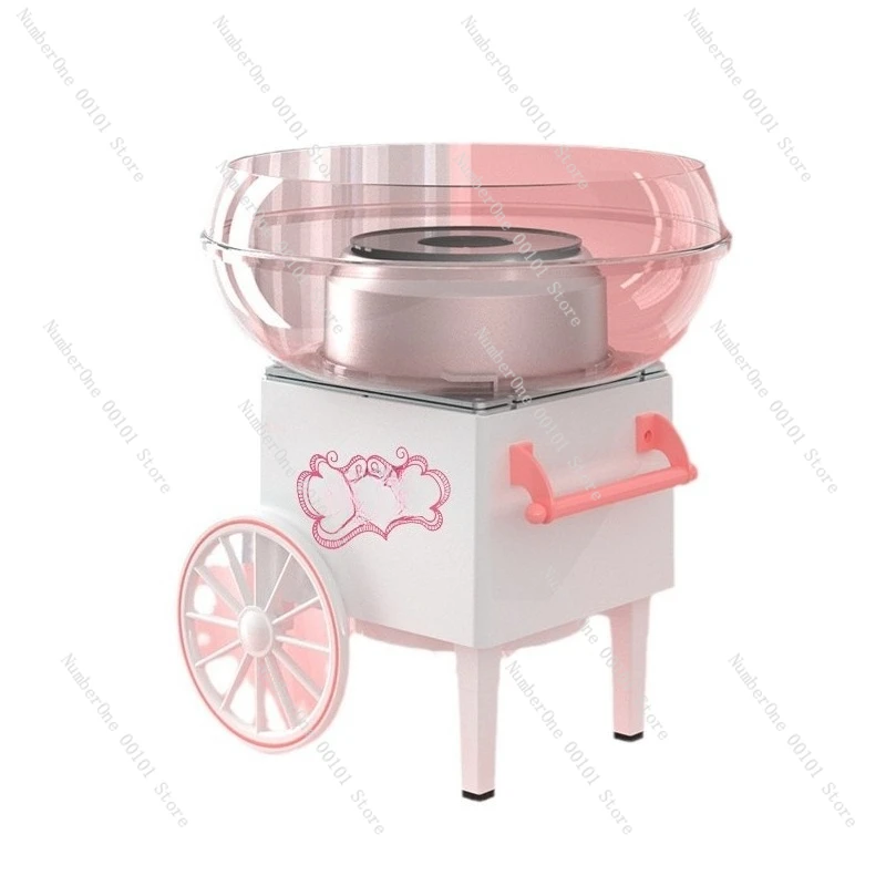 Máquina de malvavisco, carrito pequeño automático para niños, máquina para hacer algodón de azúcar, mini casero