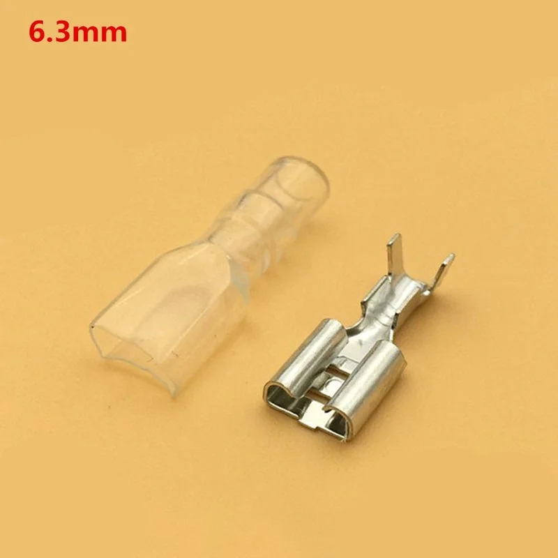 100Sets(200pcs) Female Spade Connector 2.8 /4.8 /6.3 Crimp Terminal with Insulating Sleeves For Terminals