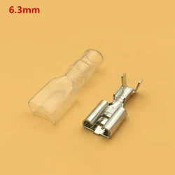 100Sets(200pcs) Female Spade Connector 2.8 /4.8 /6.3 Crimp Terminal with Insulating Sleeves For Terminals