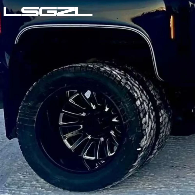 LSGZL Dually Wheels Black Custom 10x225 8x180 8x170 8x6.5 6x5.5 6x139.7 Forged Offroad Truck Wheels 22 24 26 Inch  for Truck gmc