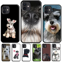 Miniature Schnauzer Puppy Dog Case For iPhone 16 15 11 14 Pro Max XS X XR Plus 12 Mini 13 Pro Max Phone Coque