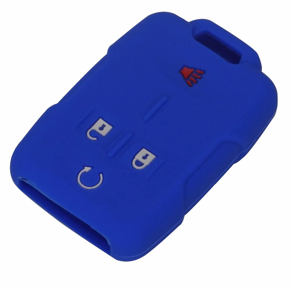 jingyuqin 4 Buttons Remote Silicone Cover Car-Styling Key Case For Cadillac /Chevrolet Silverado /GMC Sierra
