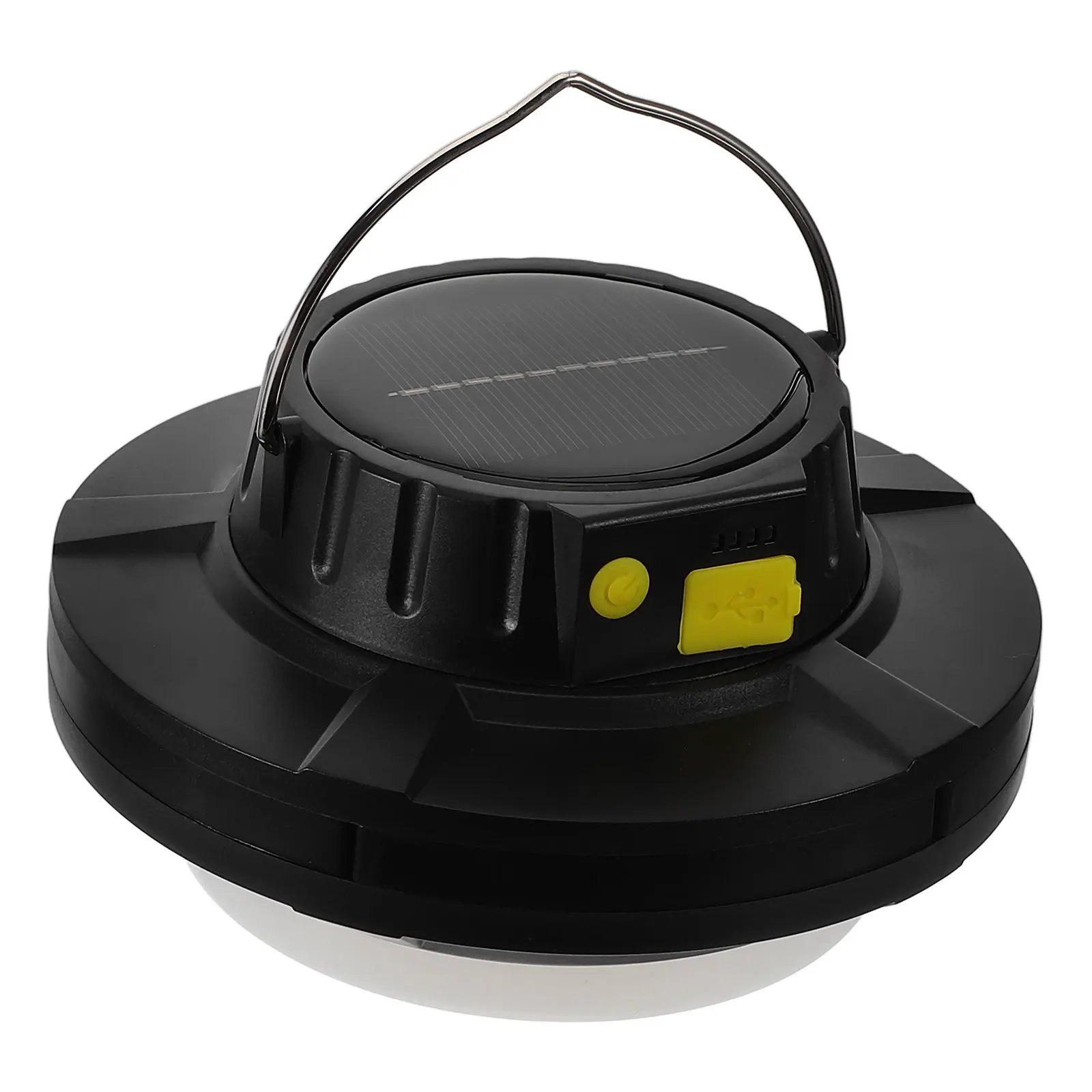 Solar Emergency Light 2000mAh USB Rechargeable Rotating Lantern Bright Portable Camping Light for Tent Rv Outdoor Activities