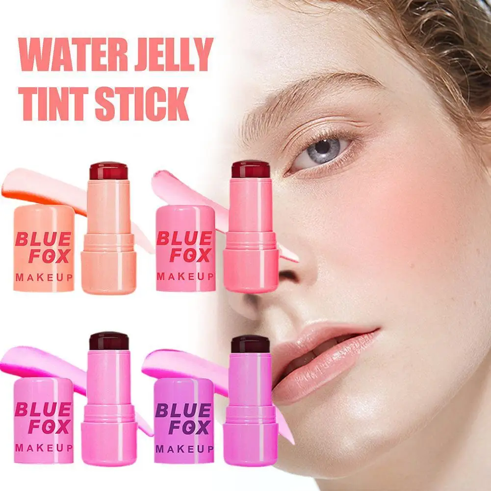 Blush Lip Gloss Stick Blusher Whitening Natural Lasting Lip Matte Moisturizing Lip Tint Makeup Set Water Jelly Lip Cheek 2 In 1