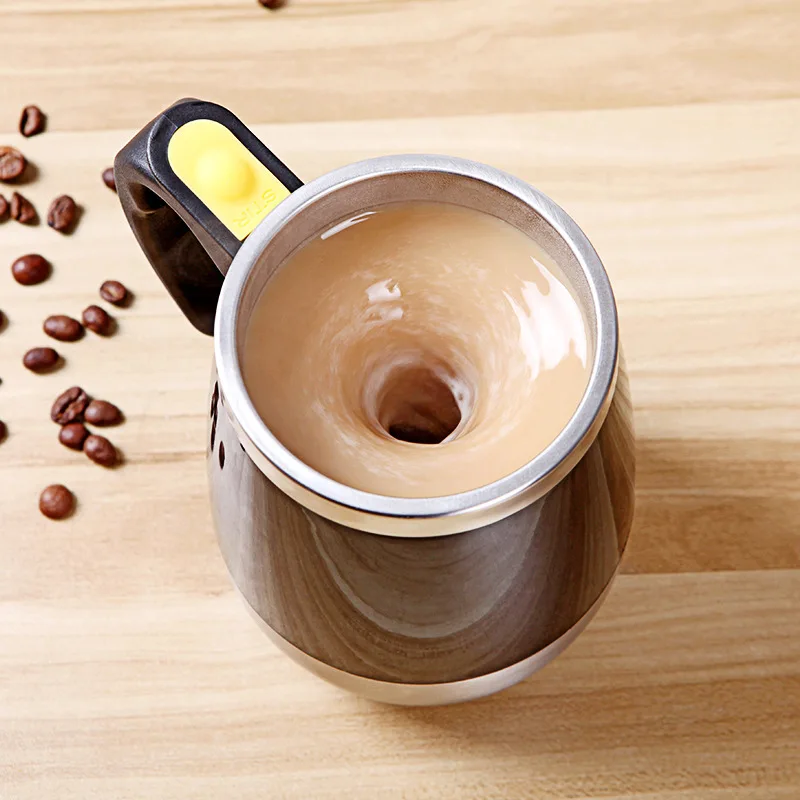 Lazy Coffee Stirring Cup Auto Cup Magnetic Rotating Electric Milk Cup Mark Cup 304 Stainless Steel Self Stirring Mixing Cup