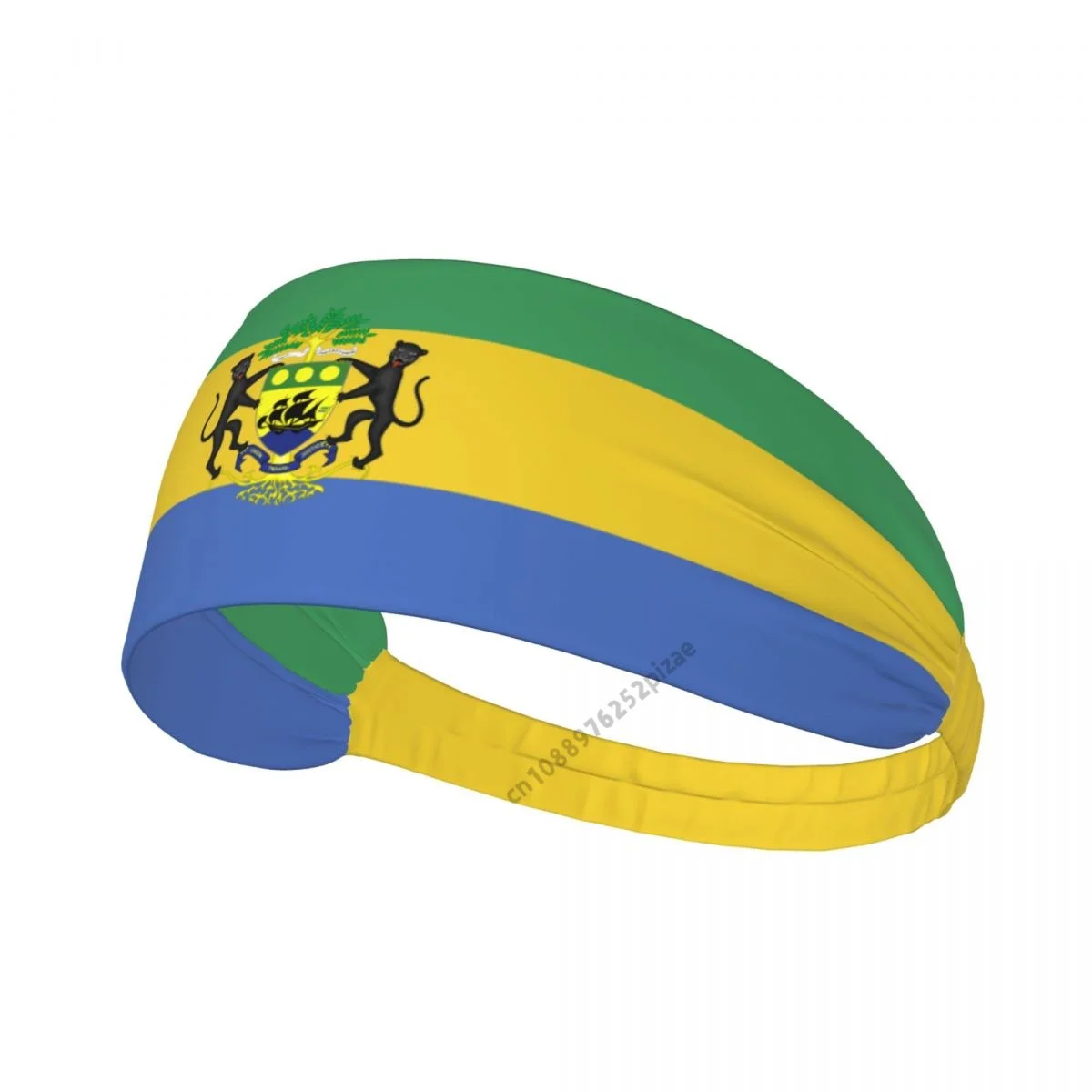 

Gabon Flag Men Women Bands Elastic Wide Headbands For Yoga Sports Fitness Exercise Tennis Running Gym Dance Athletic