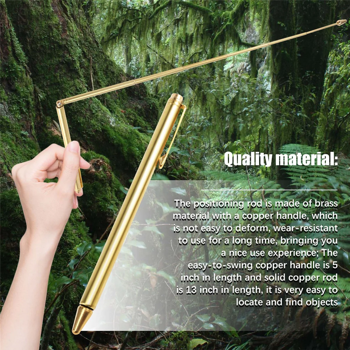 A80I2PCS Dowsing Rods, Retractable Divining Rods, Portable Pen Shape L Rods, for Ghost Hunting Tools, Divining Water Etc.