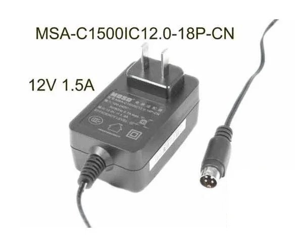 Imagem -01 - Adaptador de Alimentação com Plugue de Pinos dos Eua Msa-c1500ic12.018p-cn 12v 1.5a Pinos Din adaptador de alimentacao com plugue de pinos dos eua msa c1500ic12018p cn 12v 15a pinos din 01