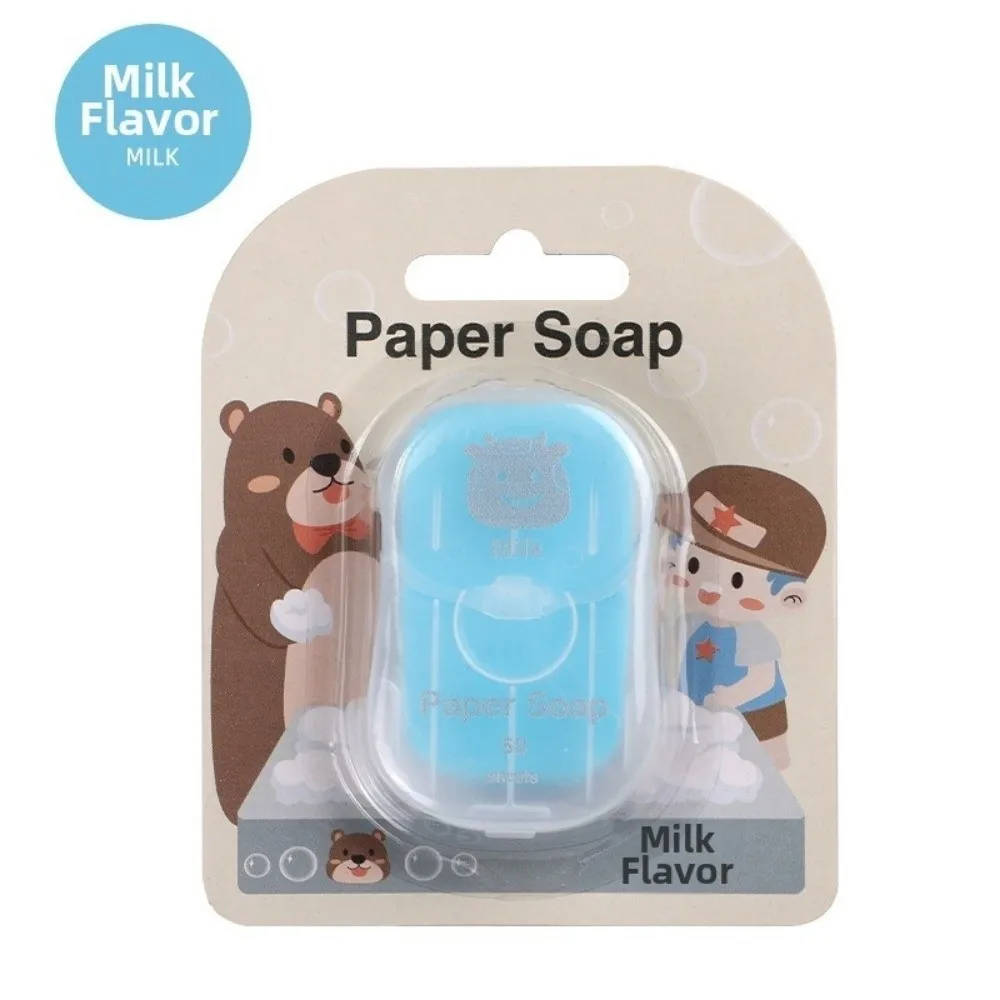 50pcs Mini Size Disposable Soap Paper Scented Foaming Skin Friendly Portable Soap Flakes Convenient Soap Slices Hiking Activity