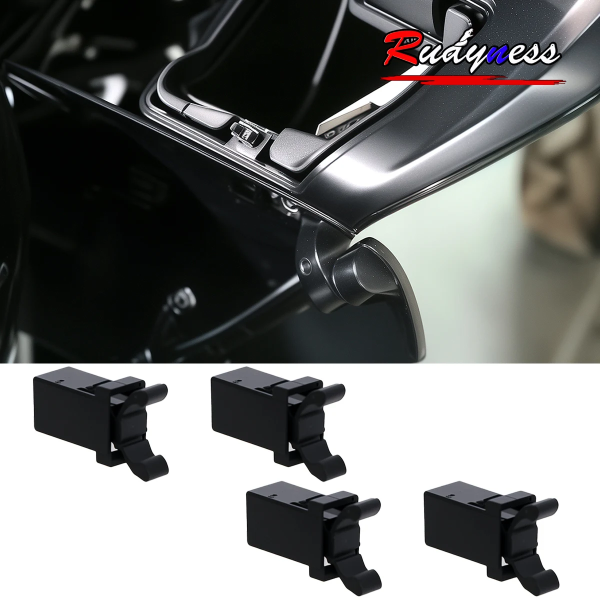 4XBlack Glove Box Switch Inserts For Harley Touring 2023 2024 2025 Road Glide FLTRXSE