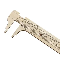 High Quality 0-100mm Double Scale Mini Brass Caliper Pure Copper Vernier Dual-scale Measuring Ruler Portable Retro