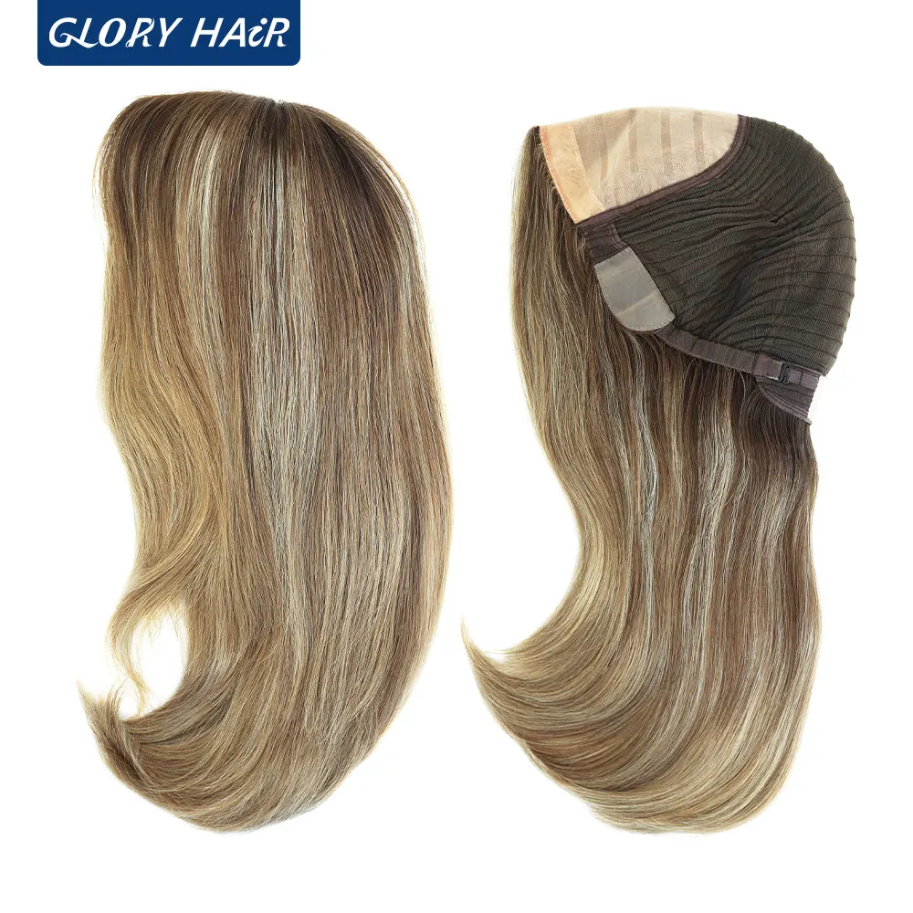 GLORYHAIR - JW23- 12.5 Inches Silk Top Wig How Shine Straight Women Human Hair Kosher Jewish Wig Chinese Culticle Remy Hair Wigs