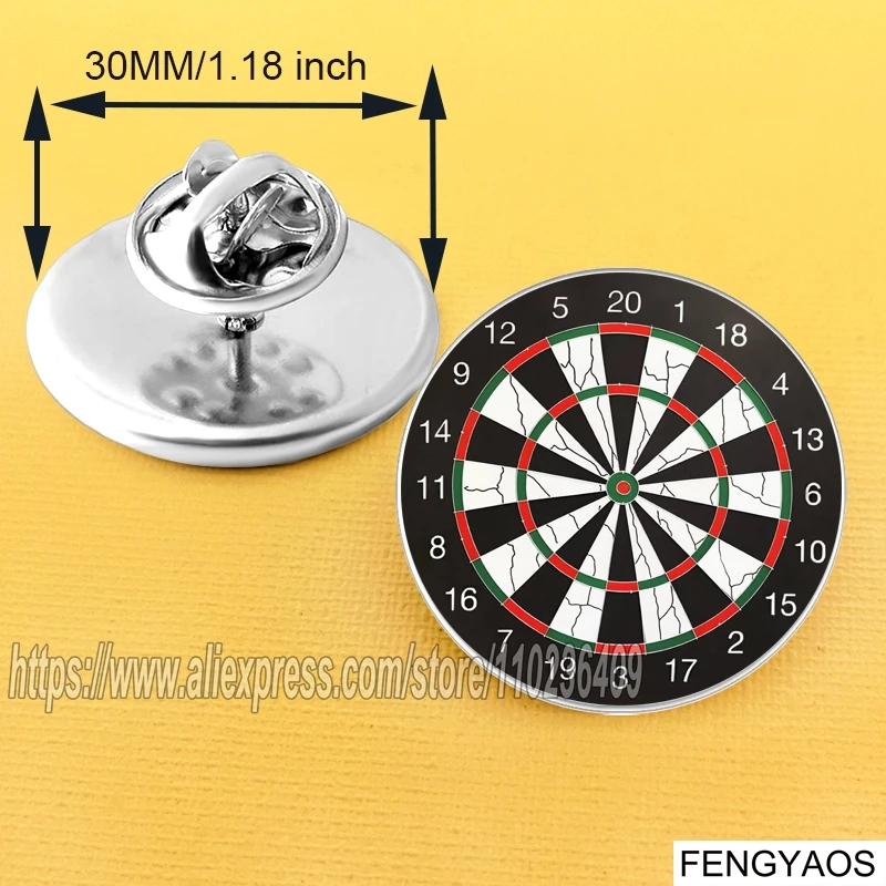 Stainless Steel Roulette Wheel Brooch Fun Game Compass Pins Fashion Badge for Men Women Lucky Jewelry Gift