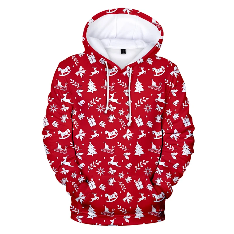 Christmas Stitching Color 3d Printing Hoodies Men's Hoody Y2k Children Sweatshirts Casual Fashion New Pullovers Male Hooded