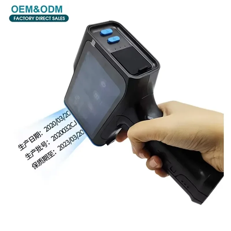 Electric Handheld Serial Coder Portable Logo Printer for Food Bottles Plastic Auto Counter Manufacturing Date Time Stamp