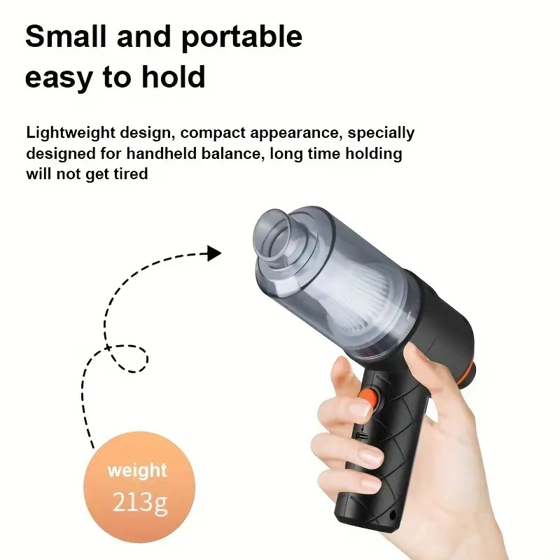 Handheld portable car vacuum cleaner for home and car dual-purpose wireless multifunctional charging vacuum cleaner