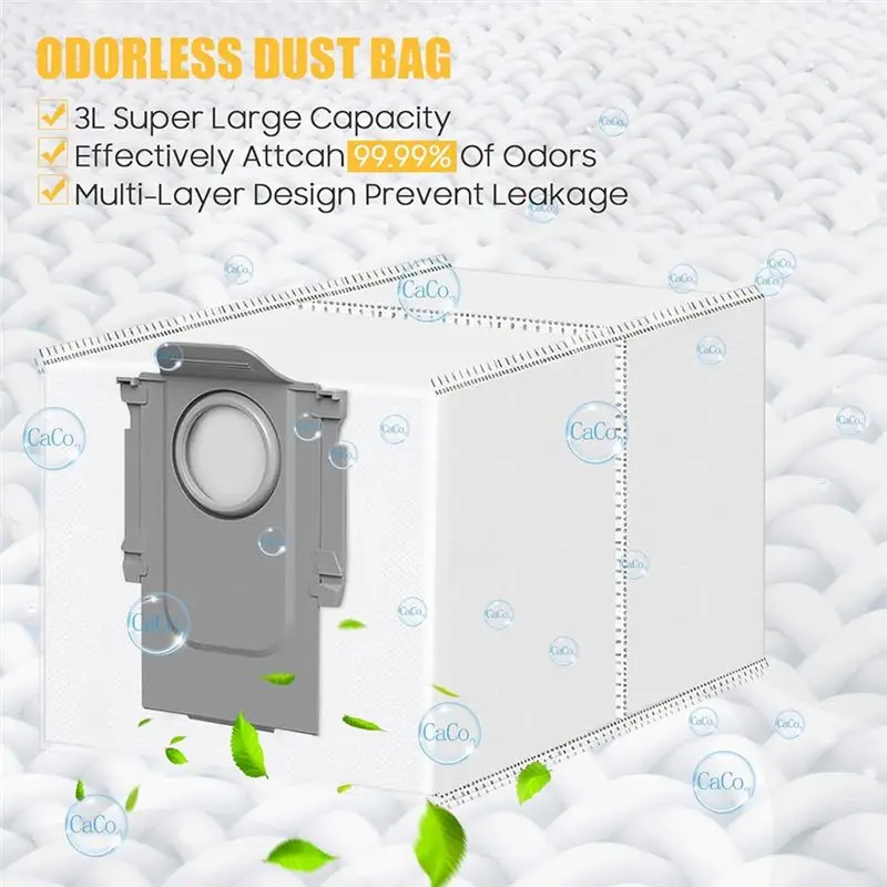 AC88-For Roborock Qrevo S/Qrevo Pro/Qrevo Maxv Robot Vacuum Cleaner Main Side Brushes Hepa Filters Mop Cloth Dust Bags