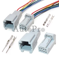 1 Set 8 Hole Auto Small Current Connector AC Assembly 6098-6452 Automotive Electric Wire Socket Car Accessories