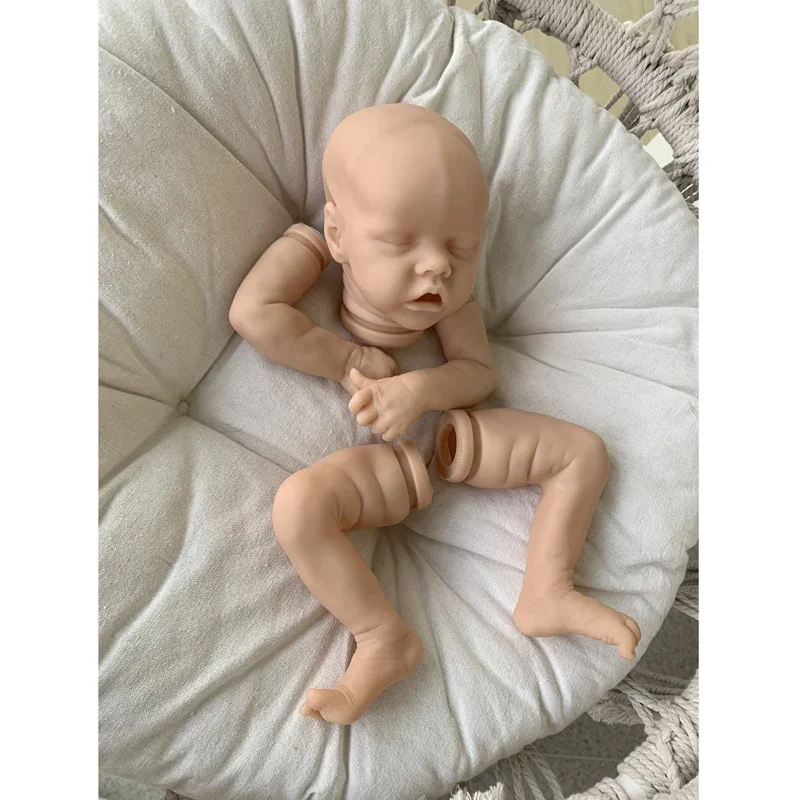 18 นิ้ว Reborn ตุ๊กตาชุดทารกแรกเกิด Sleeping Baby Touch ไวนิลตุ๊กตาเปล่าชุดอะไหล่ Hand Made DIY ของเล่น Bebe Reborn