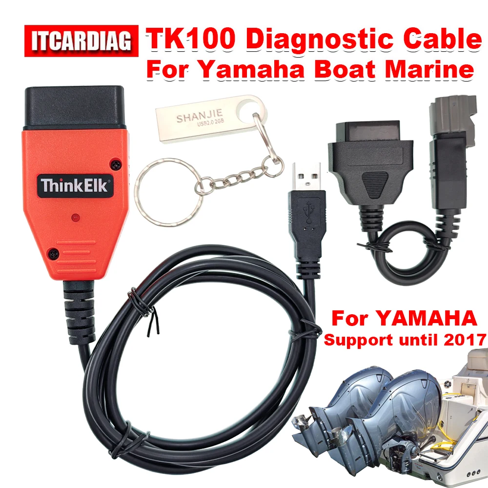 

ThinkElk TK100 for Yamaha Boat Diagnostic Cable for Yamaha YDS 1.33 Boat Marine HPDI Outboard WaveRunner Jet Boat EFI 4-Stroke