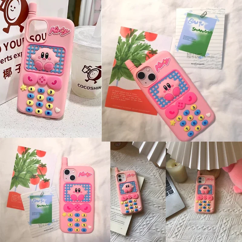 Pink Kirby Creative Cute Case for 14Pro/13Pro Max/12ProX/XS/XR/XSMAX Phone Case IPhone11/14plus