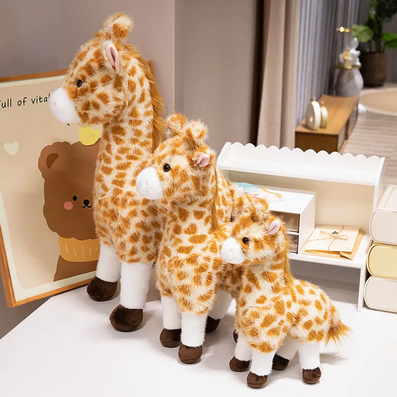 35/45cm vida real girafa brinquedos de pelúcia alta qualidade animais de pelúcia bonecas macio presente aniversário decoração do quarto