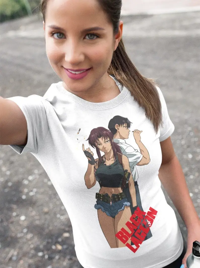 Black Lagoon Anime T-Shirt,fashion Revy Balalaika Manga Waifu Shirt