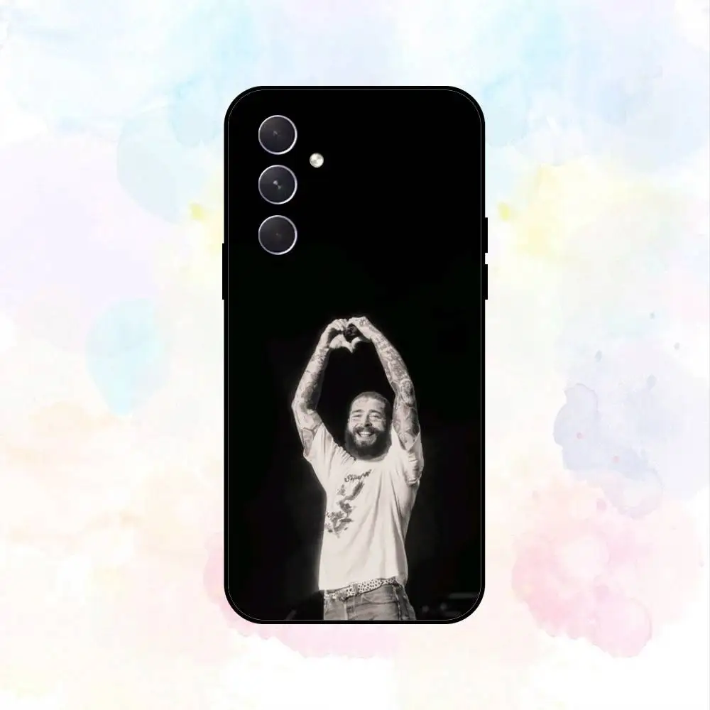 P-Posts Singer M-Malone   Phone Case For Samsung Galaxy A73,A72,A71,A70,A53,A52,A51,Others Soft Black Shell