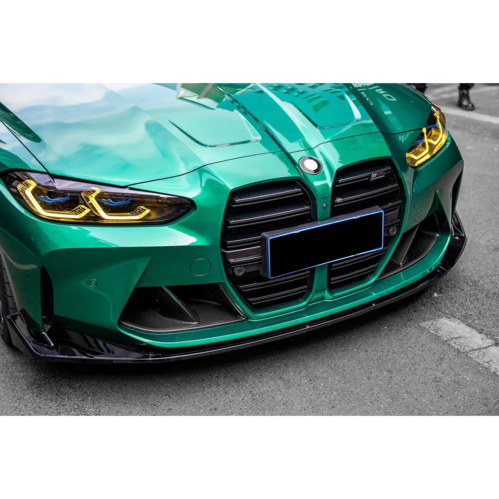 Glossy Black Front Lip Spoiler Splitter M Performance For BMW G80 G82 G83 M3 M4 2021 2022