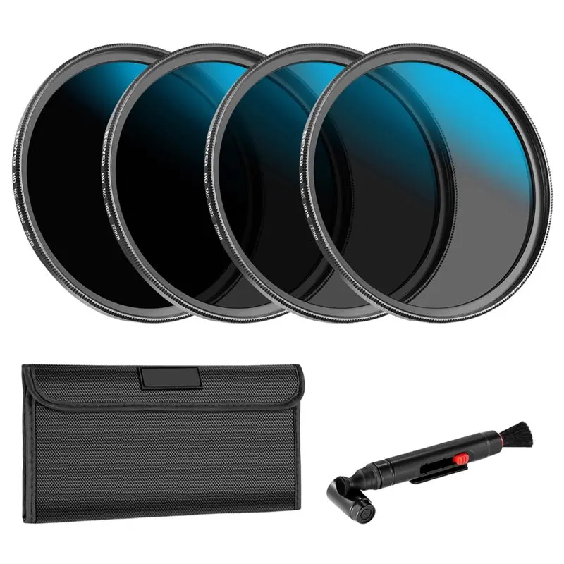 ABGI-For Canon Nikon Sony Compatible ND Lens Filter Set- ND16/ND32/ND64/ND1000 HD Filter Accessories Kit For Camera Lenses 58Mm
