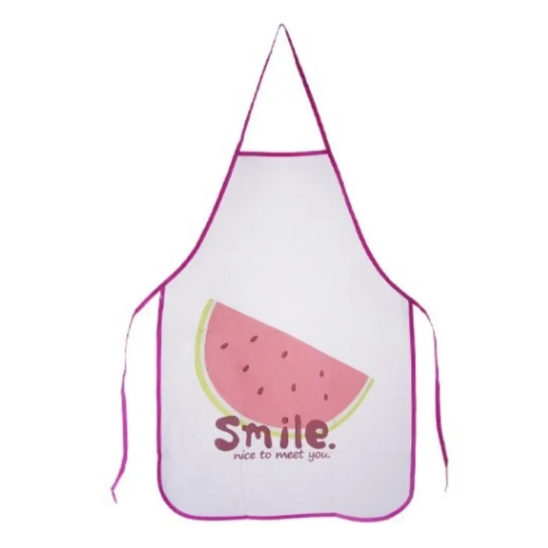 Semi Transparent Waterproof Anti-oil Apron Cartoon Fruit Printing Brief Adult Apron Kitchen Baking Cooking Accessories Bib Apron