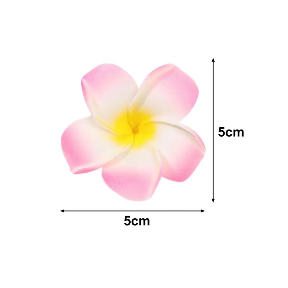 2Pcs Plumeria Flower Hairpin Non-slip Colorful Side Clips Decorative Plastic Hair Accessories For Women Girls