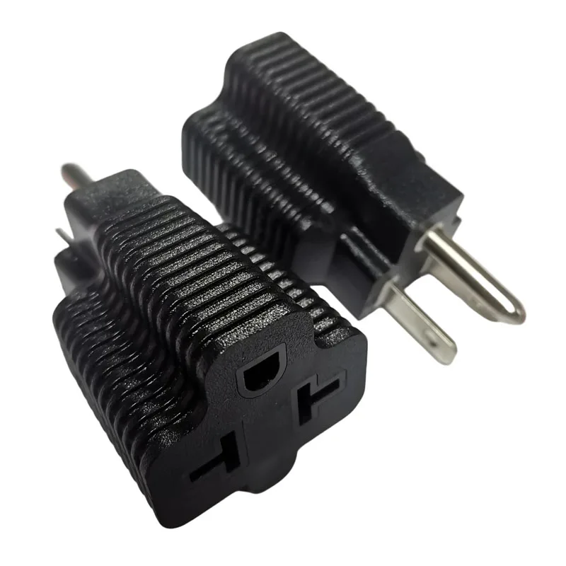 1PCS Black USA Male to Female 3 Prong Power Adapter Plug nema 5-15P to 5-15R 5-20R 6-15R 6-20R power plug socket converter