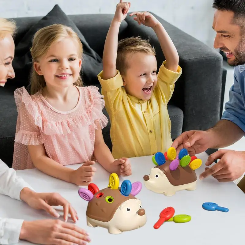 Giocattolo riccio a motore fine Giocattolo per addestramento motorio fine per bambini Patchwork Piccolo riccio con bordi lisci per viaggi scolastici da picnic a casa