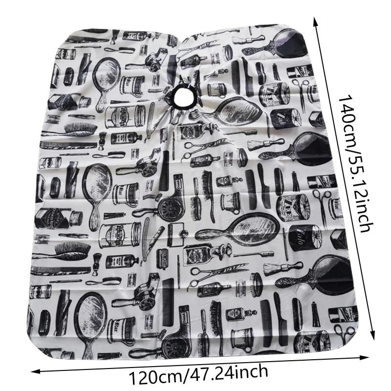 Waterproof Haircut Cape Cloth Cutting Hair Pattern Salon Barber Cape Hairdressing Hairdresser Apron Wrap Gown Tools Barber Apron
