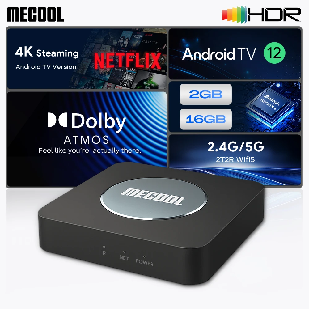 MECOOL TV 박스 안드로이드 KM2 Plus 4K Amlogic S905X4 2G DDR4 이더넷 WiFi 멀티 스트리머 HDR 0 TV박스 홈 미디어 플레이어