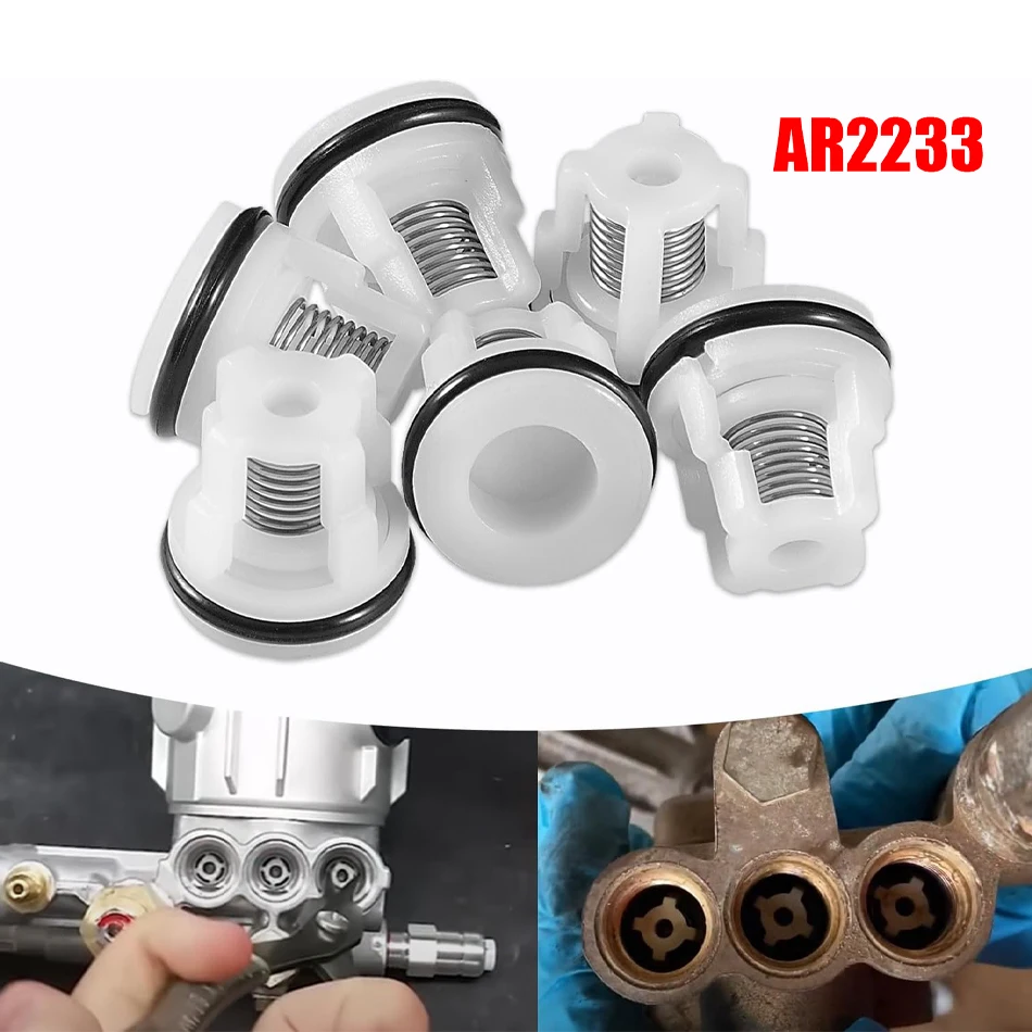 TML AR2233 Pressure Washer Pump Check Valve Kit Replacement Parts for Annovi Reverberi RMW Series 70-0409 200344GS EZ Start 6pcs