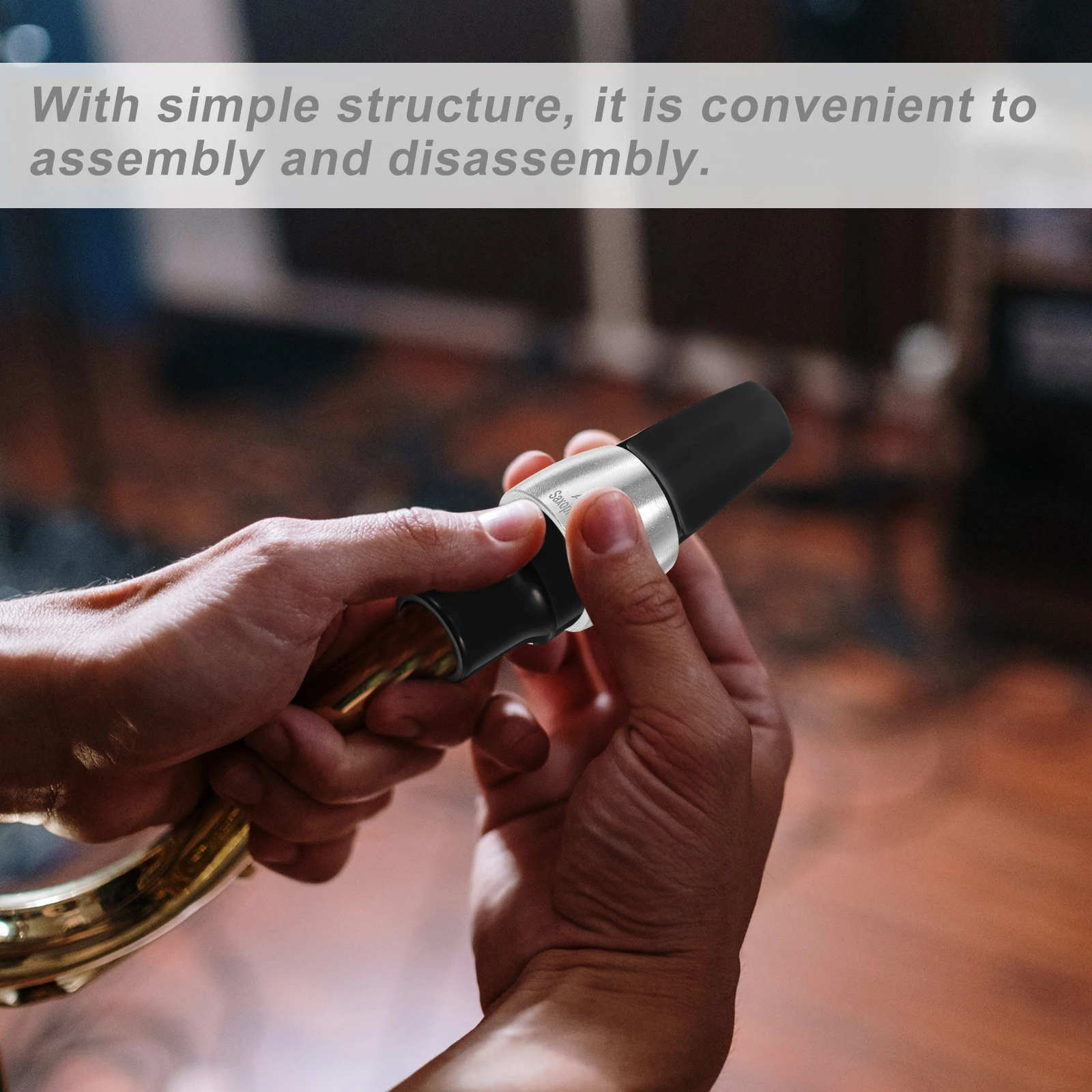 

Saxophone Lock Wind Instrument Accessory Parts Base for Alto Neck Strap Mute Tenor Reeds