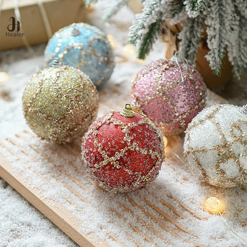 Foam Christmas Balls With Gold Mesh, Hanging Ornaments For Holiday Scene Setup, Ideal For Christmas Tree And Festive Decorations