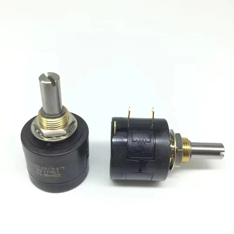 1PCS，Multi-coil wire wound potentiometer，22HPM-10 1KΩ 2KΩ 5KΩ 10KΩ，Can rotate 3600 degrees