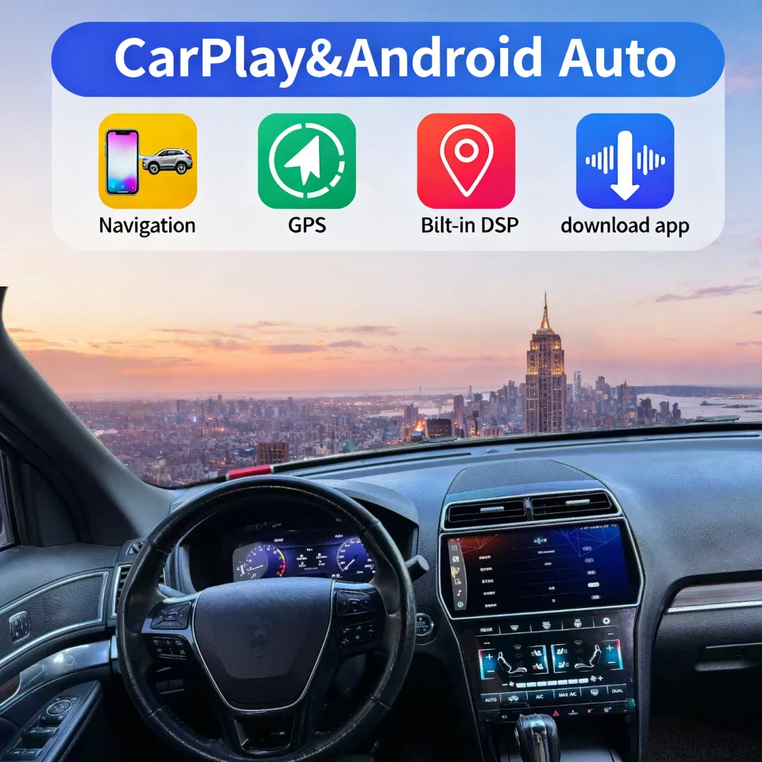 12.3 inch For Ford Explorer 2011 2012-2019 carplay car Stereo Multimedia Video GPS Navigation Radio Android13 8Core 4G AC Screen
