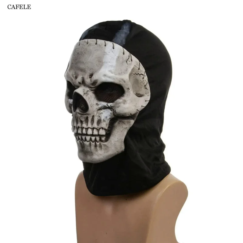 Cafele Halloween ghost mask MW2 war game Ghostface mask Call of Duty scary full face skull mask Halloween costume for men women