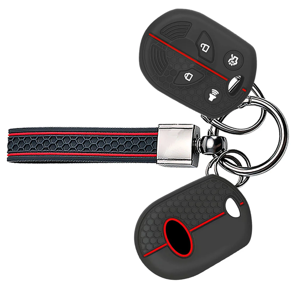 Silicone Car Key Case For Ford Edge Escape Expedition Explorer Flex Focus Freestyle Mustang Taurus Cover Remote Fob Shell