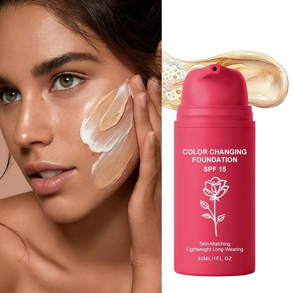 with SPF 15 Skin Tone Adapting Liquid Foundation Blurs Imperfections & Fine Lines Automatically Adjusts Liquid Foundation