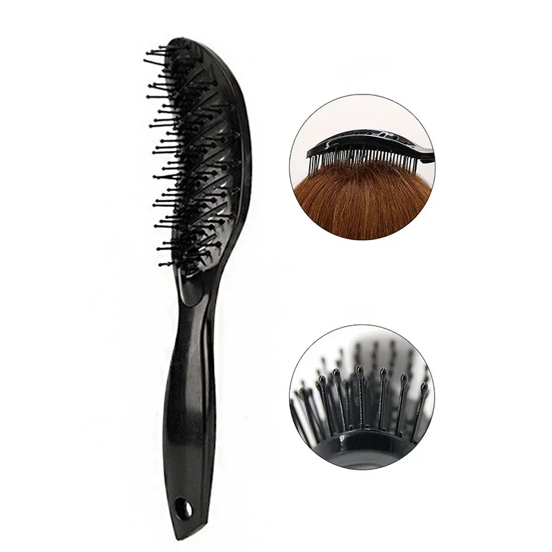 Professional Portable Travel Folding Hair Brush Compact Pocket Hair Comb Double Headed Anti Static Comb 2 Colors